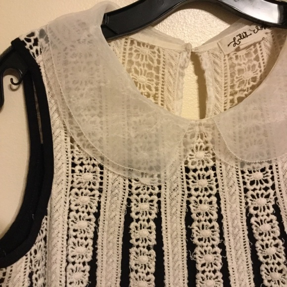 Anthropologie Tops - Anthropology: Lili’s Closet Black & Macrame sz S